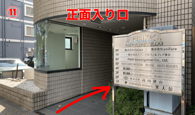 株式会社FAMInvestigationの正面入り口の看板