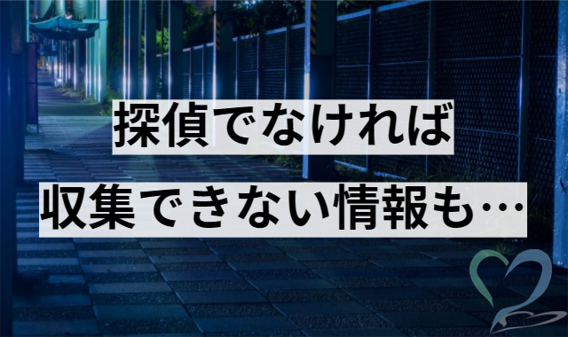 探偵でなければ収集できない情報も