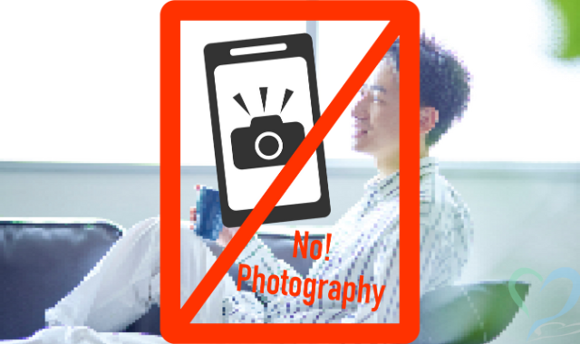 no photoのイラストと男性