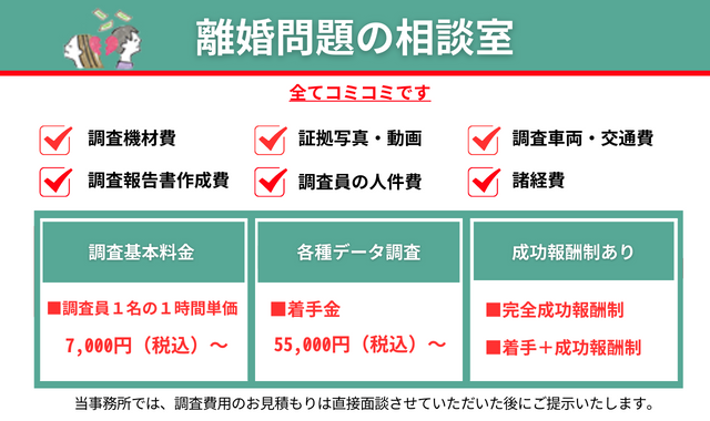 離婚問題の相談室料金