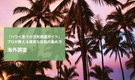 「ハワイ島での浮気調査ガイド」プロが教える確実な証拠の集め方