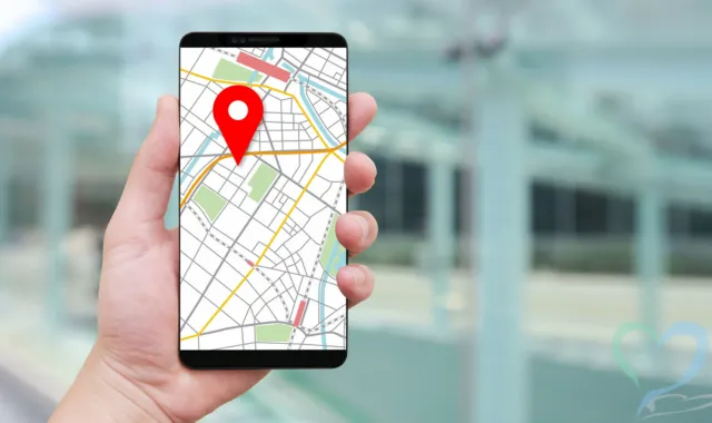 スマホに地図の画面