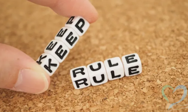 ルールを守ると書かれたダイス